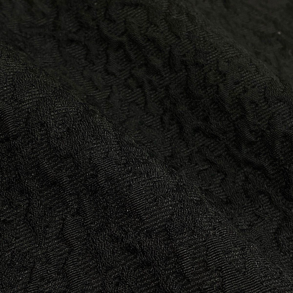 Dior Jacquard Set Skirt Collarless Jacket Silk Wool Blend 9 Black — view 7
