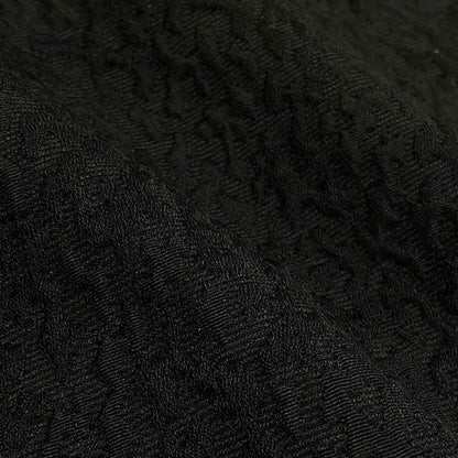 Dior Jacquard Set Skirt Collarless Jacket Silk Wool Blend 9 Black — view 7