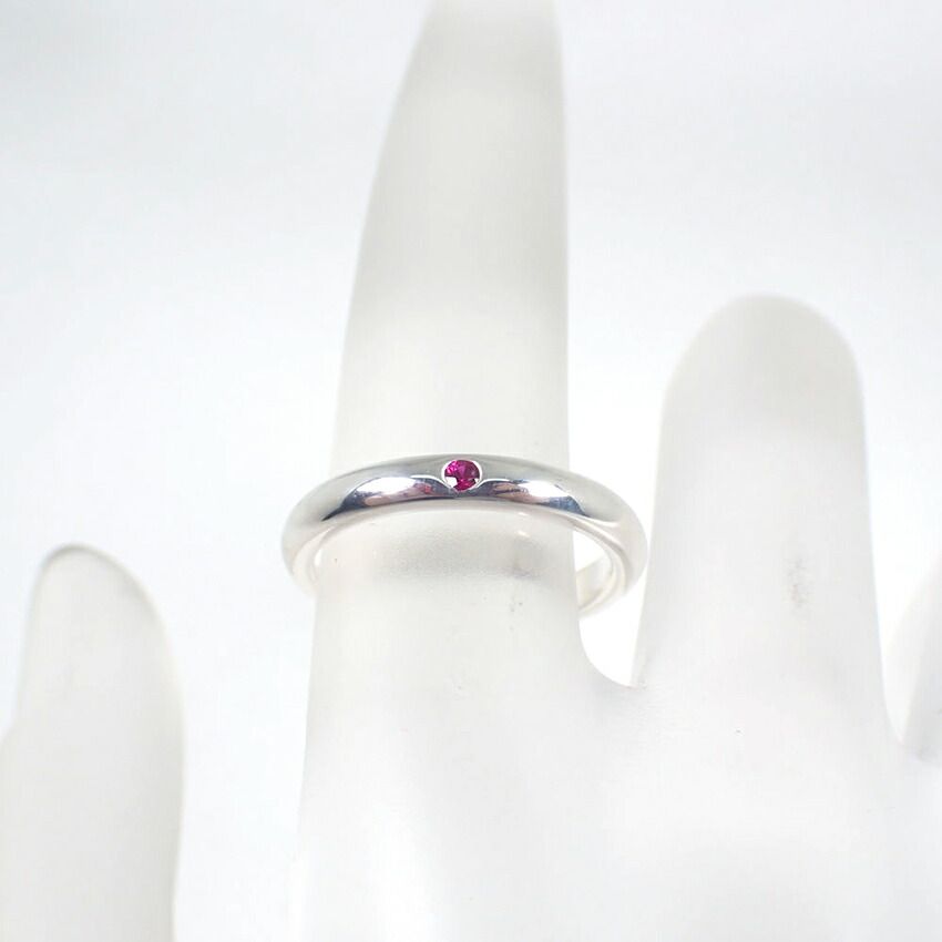 Tiffany & Co 925 Ruby Stacking Band Ring — view 3
