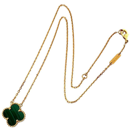 Van Cleef & Arpels Vintage Unhambra Necklace 18k Gold Malachite — view 9
