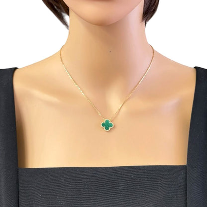 Van Cleef & Arpels Vintage Unhambra Necklace 18k Gold Malachite — view 2