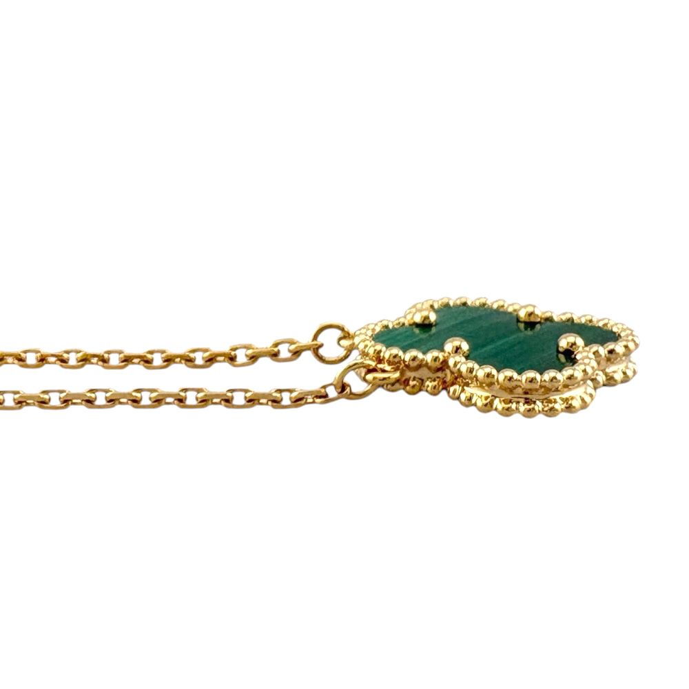 Van Cleef & Arpels Vintage Unhambra Necklace 18k Gold Malachite — view 4