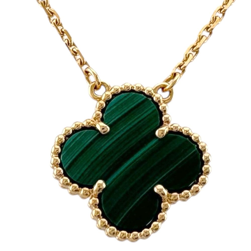 Van Cleef & Arpels Vintage Unhambra Necklace 18k Gold Malachite — view 3