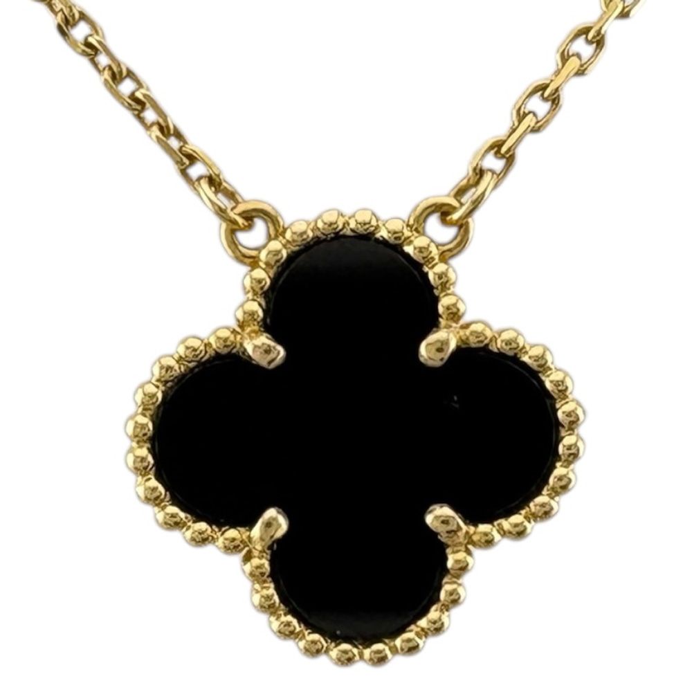 Van Cleef & Arpels Vintage Unhambra Necklace 18k Gold Onyx — view 3