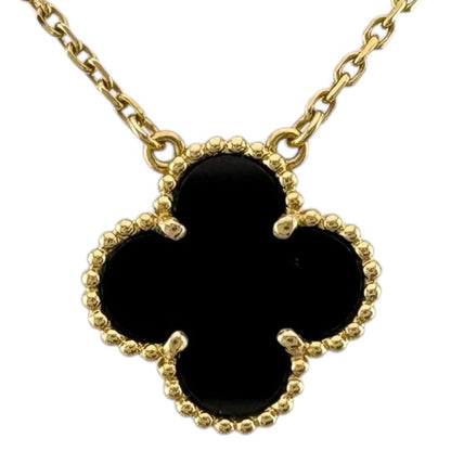 Van Cleef & Arpels Vintage Unhambra Necklace 18k Gold Onyx — view 3
