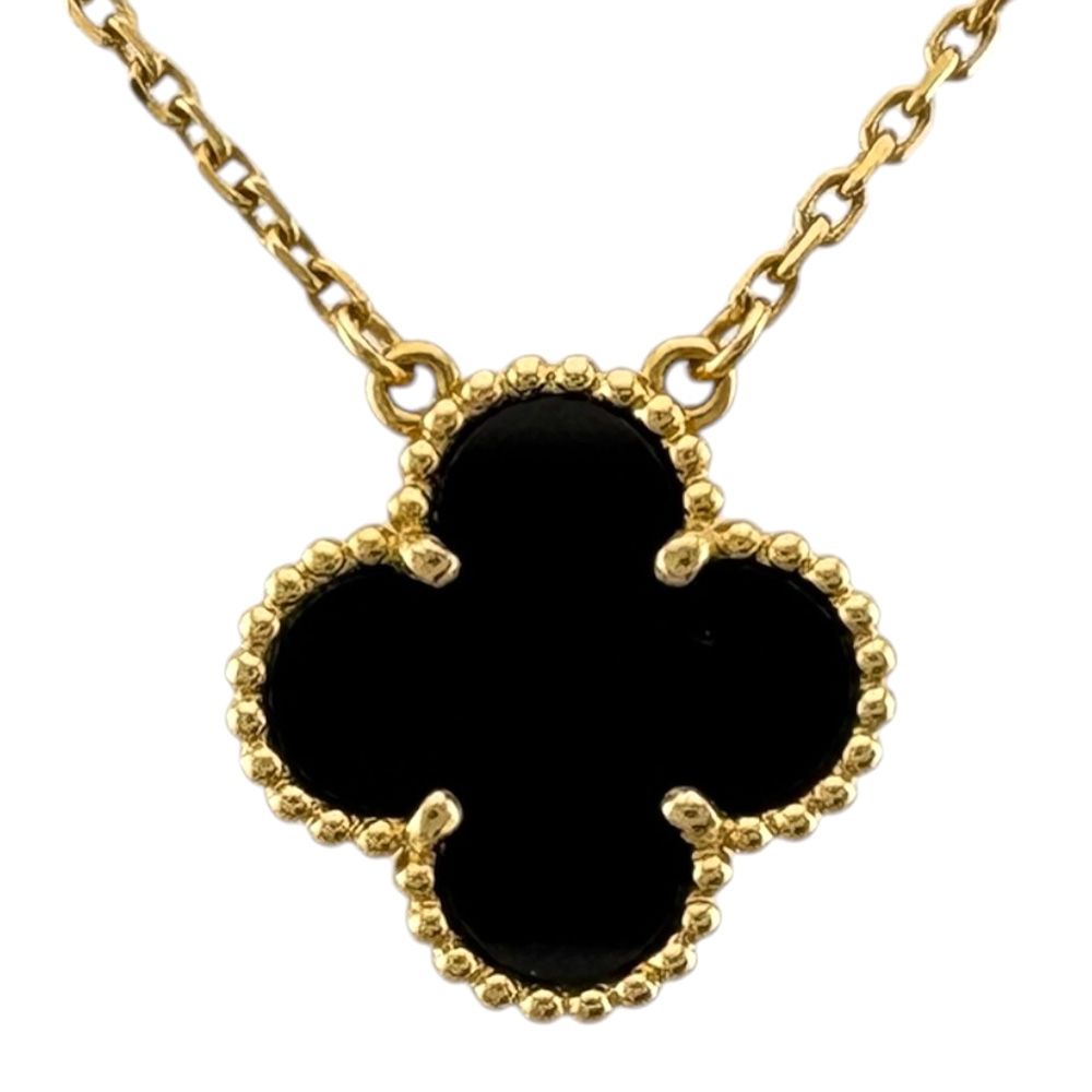 Van Cleef & Arpels Vintage Unhambra Necklace 18k Gold Onyx