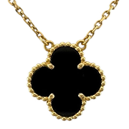 Van Cleef & Arpels Vintage Unhambra Necklace 18k Gold Onyx