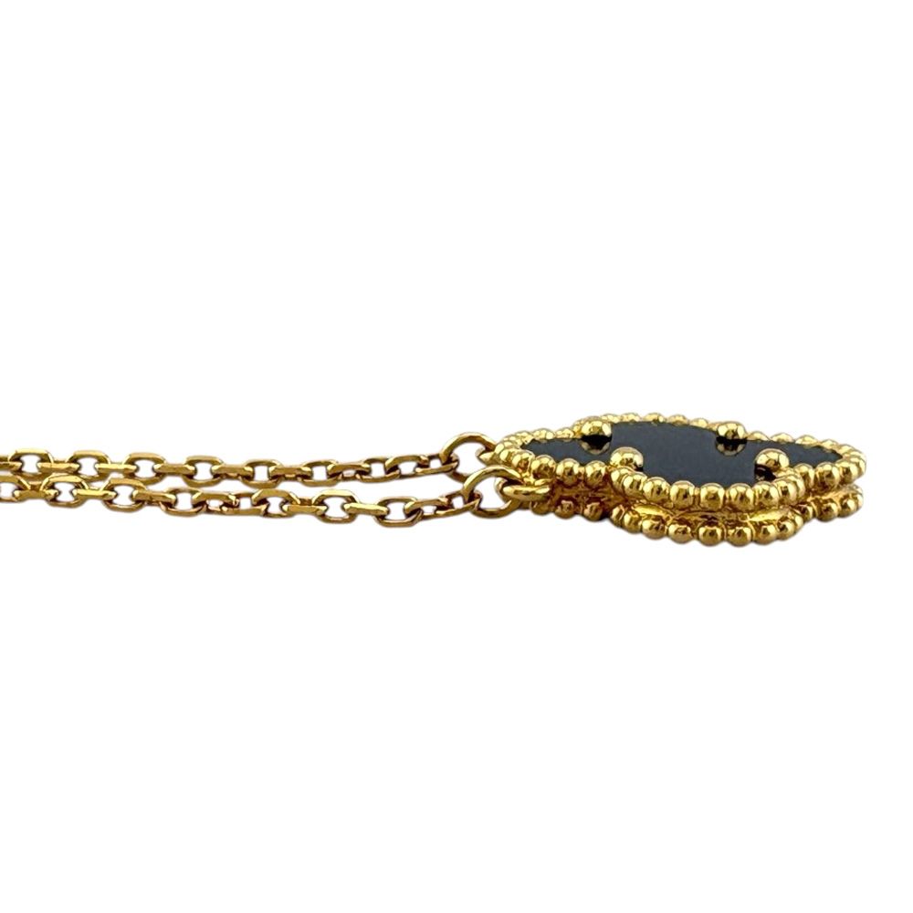 Van Cleef & Arpels Vintage Unhambra Necklace 18k Gold Onyx — view 4