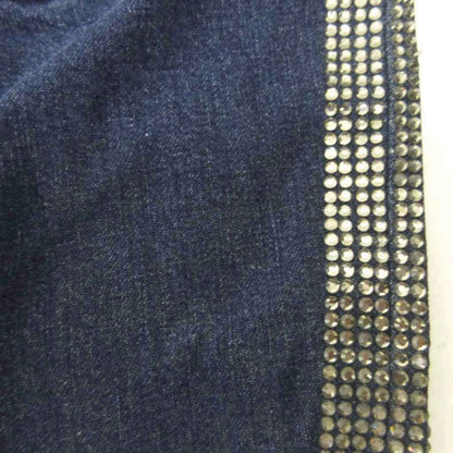 Dolce & Gabbana D&G Tag Denim Pants Jeans Flare Boots Cut Rhinestone Y2k — view 4