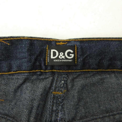 Dolce & Gabbana D&G Tag Denim Pants Jeans Flare Boots Cut Rhinestone Y2k — view 7