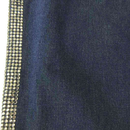Dolce & Gabbana D&G Tag Denim Pants Jeans Flare Boots Cut Rhinestone Y2k — view 4