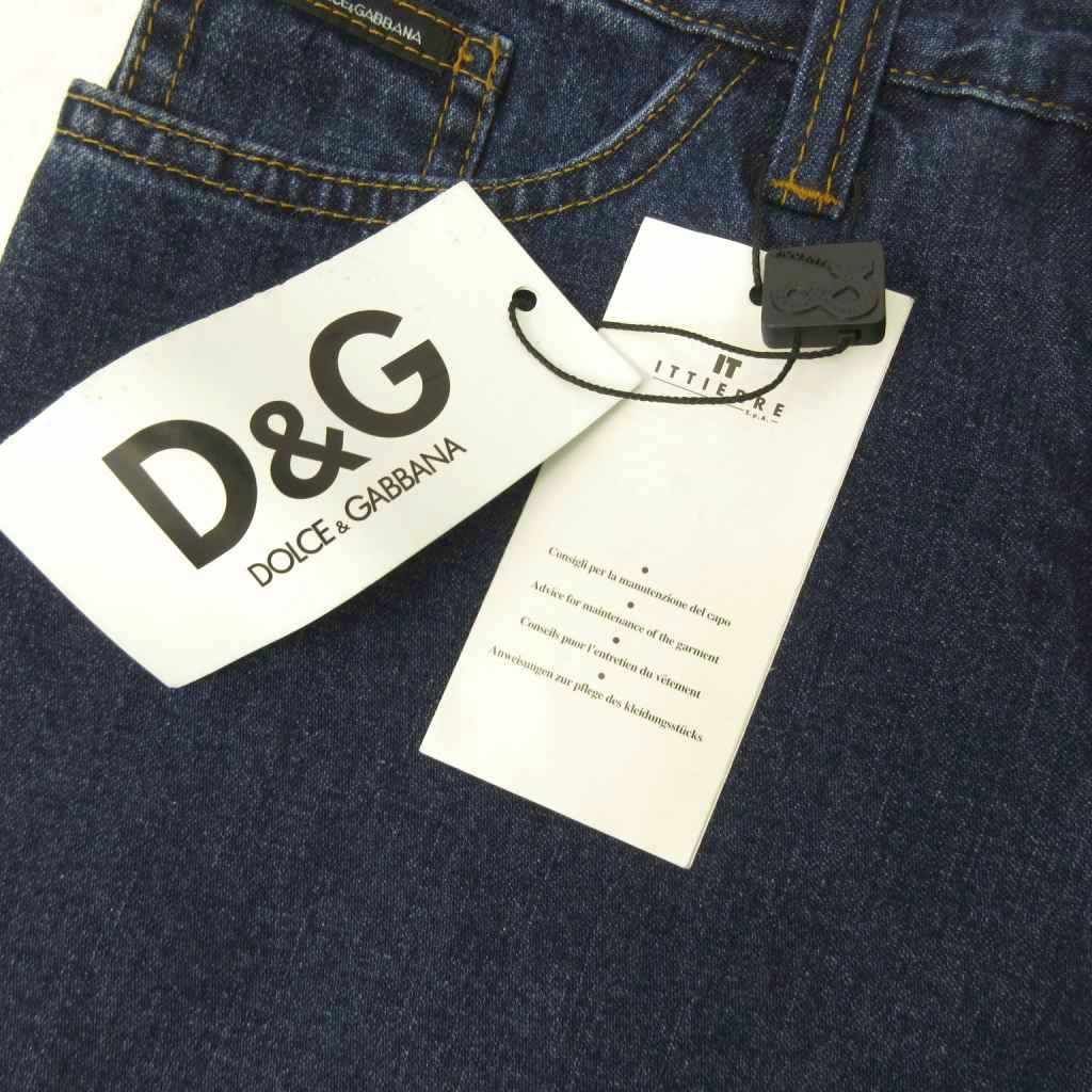 Dolce & Gabbana D&G Tag Denim Pants Jeans Flare Zip Fly Rhinestone Y2k 26 — view 8