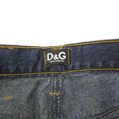 Dolce & Gabbana D&G Tag Denim Pants Jeans Flare Zip Fly Rhinestone Y2k 26 — view 7