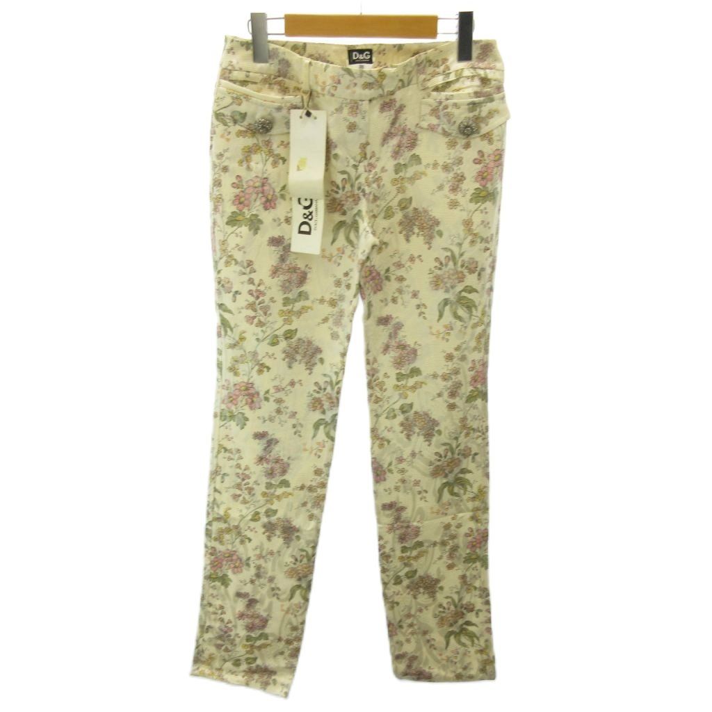 Dolce & Gabbana D&G Tagged Pants Trousers Floral Straight Zip Fly Cutoff Y2k 26