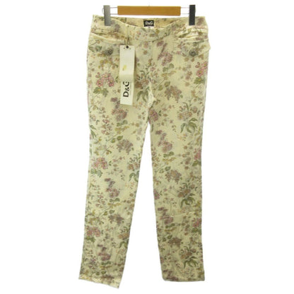 Dolce & Gabbana D&G Tagged Pants Trousers Floral Straight Zip Fly Cutoff Y2k 26