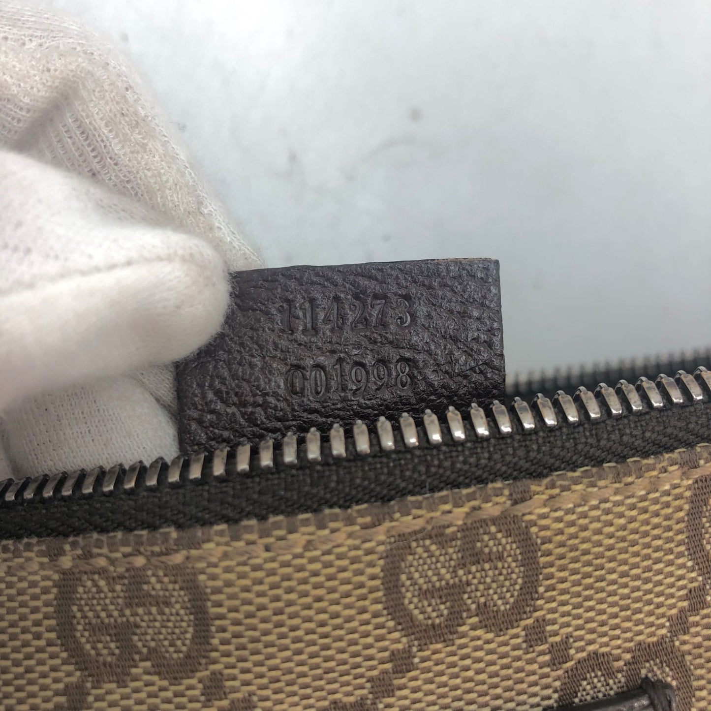 Gucci Shoulder Bag GG Canvas Brown Crossbody Pochette — view 8