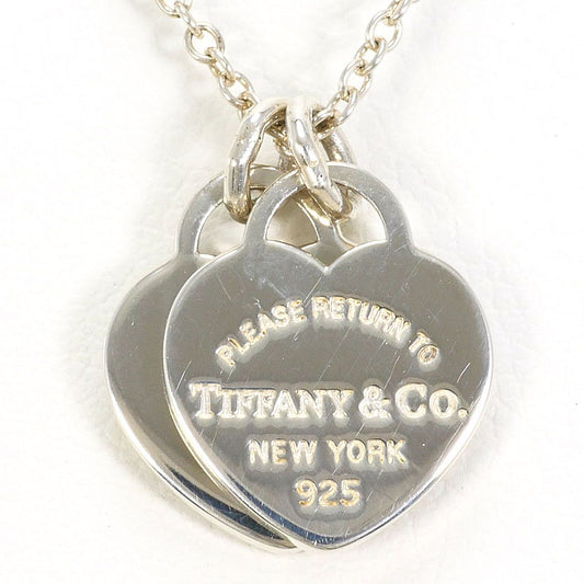 Tiffany & Co Double Heart 925 Sterling Silver Necklace 40 cm