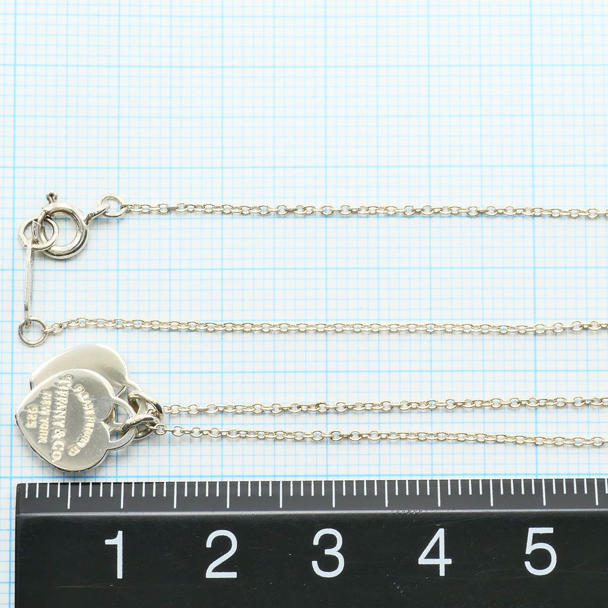 Tiffany & Co Double Heart 925 Sterling Silver Necklace 40 cm — view 5
