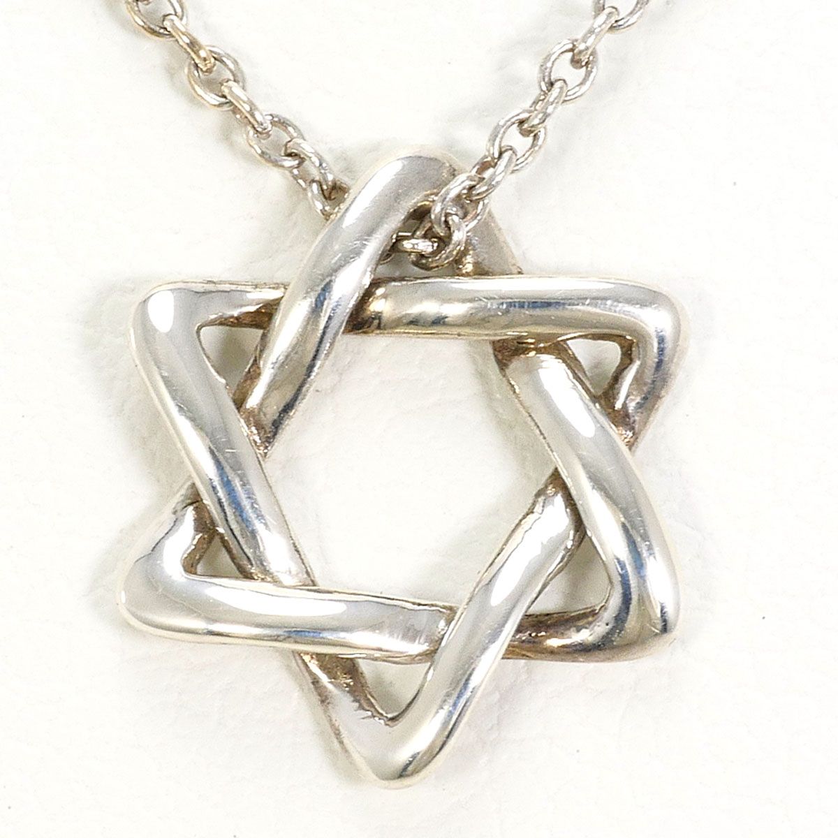 Tiffany & Co Star of David 925 Sterling Silver Necklace 41 cm