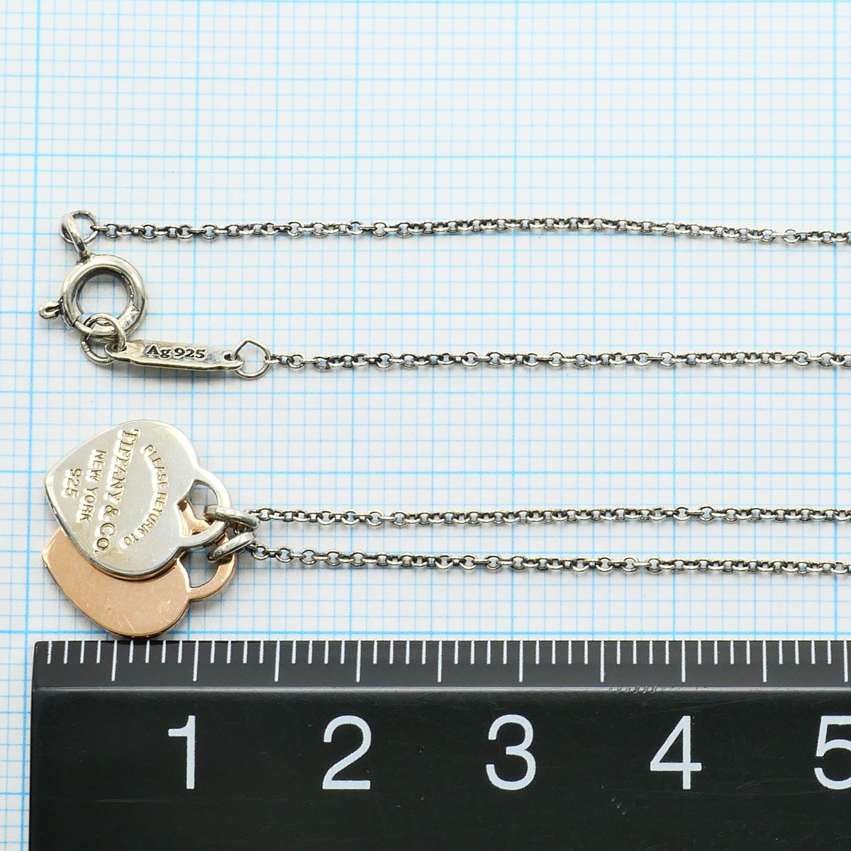 Tiffany & Co Return to Double Heart 925 Sterling Silver Necklace 41 cm — view 5