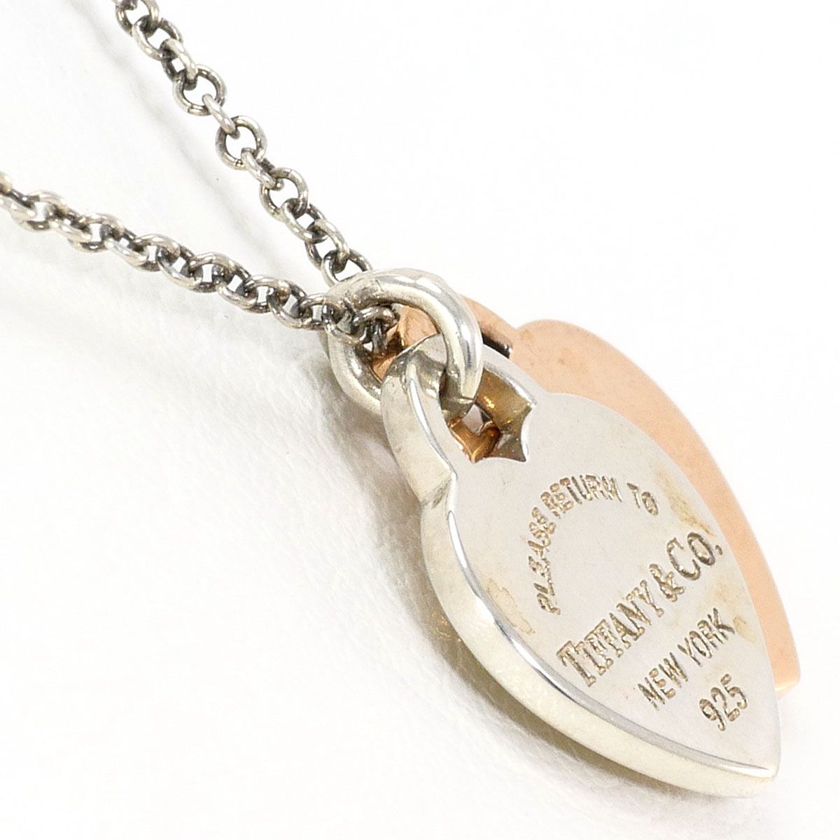 Tiffany & Co Return to Double Heart 925 Sterling Silver Necklace 41 cm — view 2