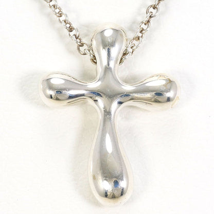 Tiffany & Co Small Cross 925 Sterling Silver Necklace 41 cm