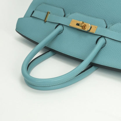Hermes Birkin 35 Tote Taurillon Clemence Blue Atoll Blueatoll Light Gold — view 4