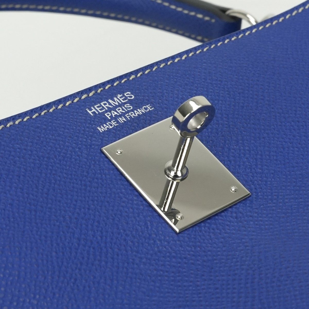 Hermes Kelly 35 Candy Tote Shoulder Bag Epsom Blue Electric Blueelectric Izmir — view 8