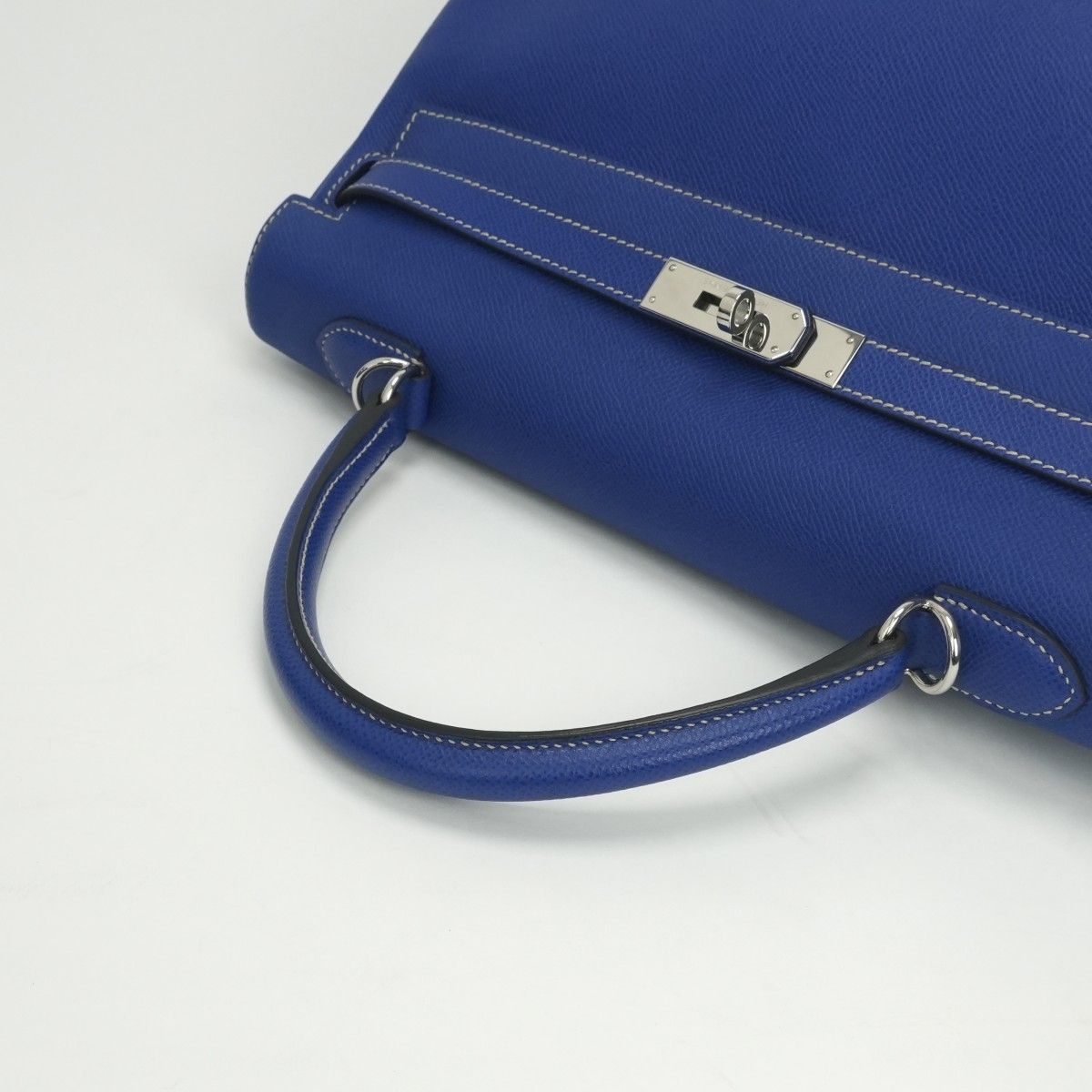 Hermes Kelly 35 Candy Tote Shoulder Bag Epsom Blue Electric Blueelectric Izmir — view 4