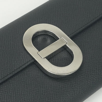 Hermes Chaine D'ancre Tougo Wallet Epsom Noir Black Silver Veau — view 7