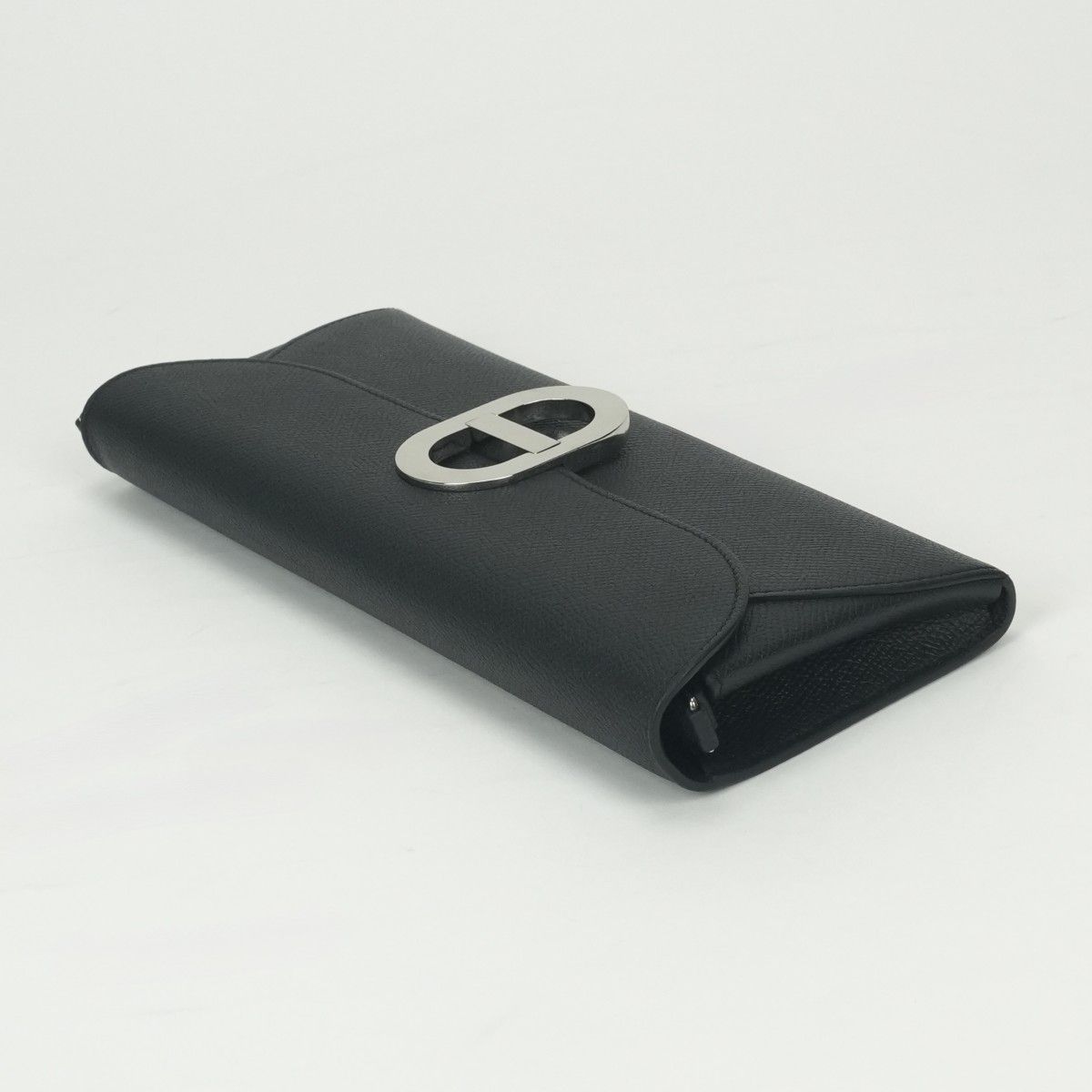 Hermes Chaine D'ancre Tougo Wallet Epsom Noir Black Silver Veau — view 4