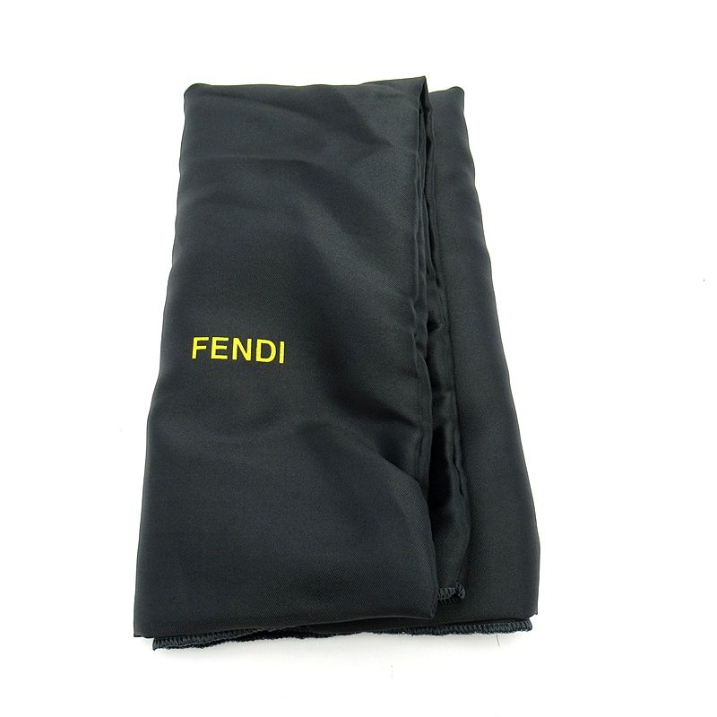 Fendi Zucchino Handbag Canvas Leather Black — view 8