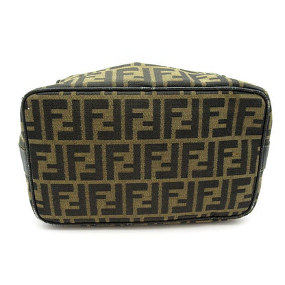 Fendi Zucca Vanity Handbag Canvas Leather Brown — view 6