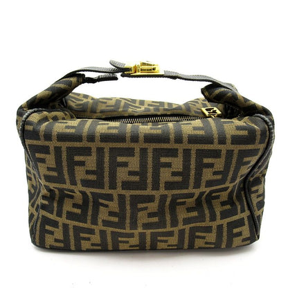 Fendi Zucca Vanity Handbag Canvas Leather Brown — view 4