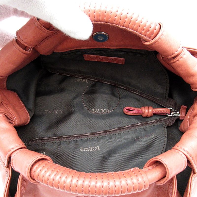 Loewe Nappa Aire Mini 2-Way Handbag 309.12.102 Leather Salmon Pink — view 7