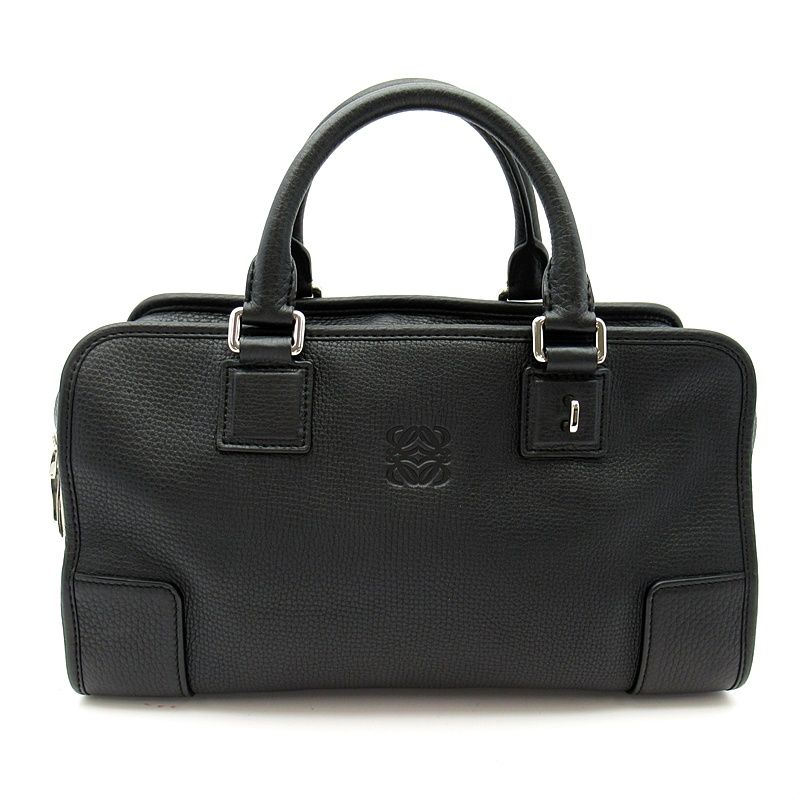Loewe Amazona 28 Calf Handbag Black