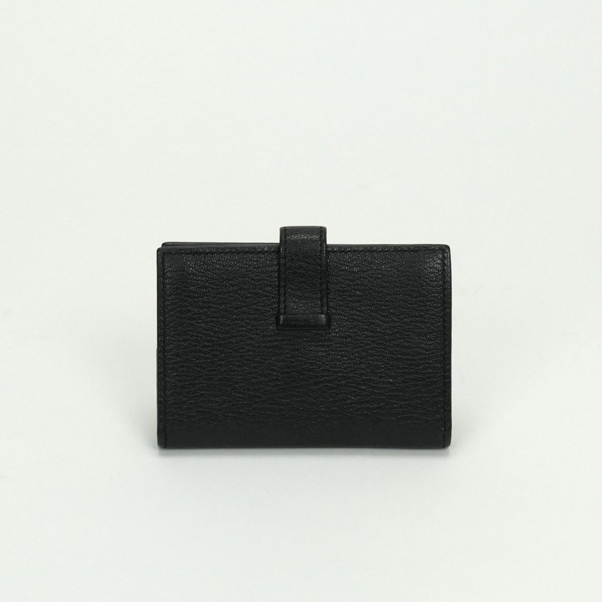 Hermes Bearn Mini Coin Purse Card Case Chevre Misor Noir Black Gold — view 2