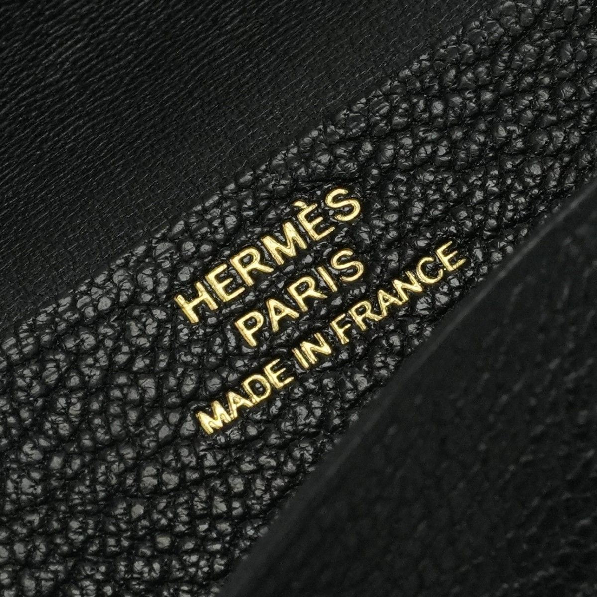 Hermes Bearn Mini Coin Purse Card Case Chevre Misor Noir Black Gold — view 8