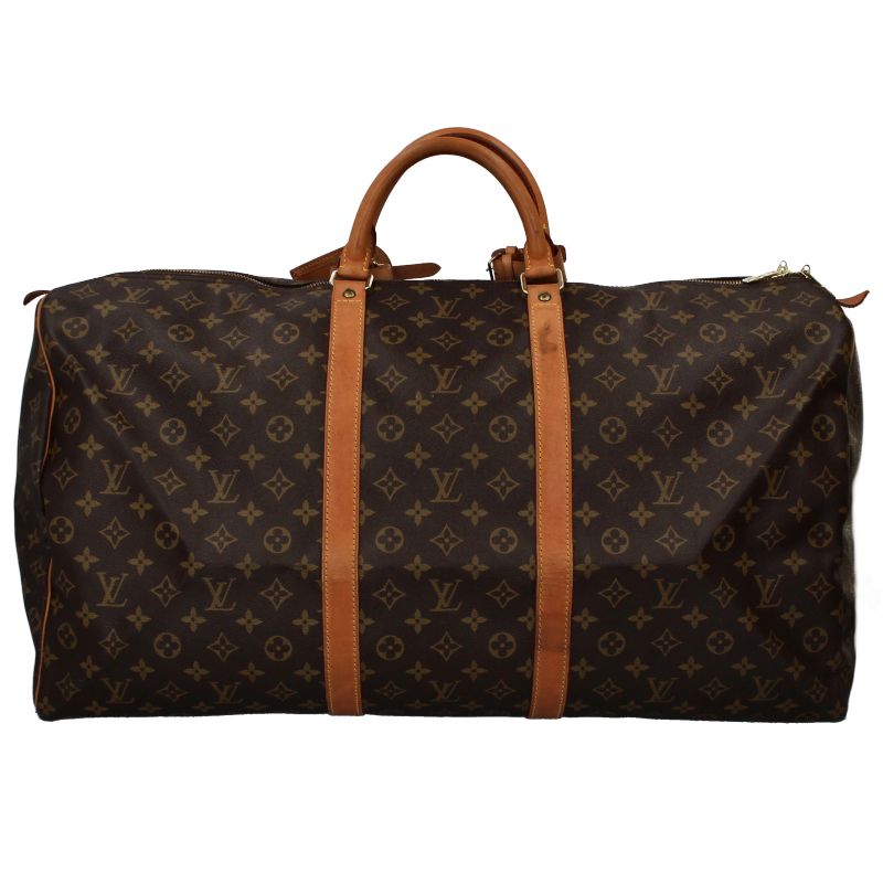 Louis Vuitton Keepall 60 Monogram Boston Bag Brown
