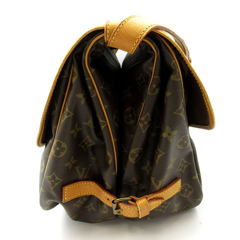 Louis Vuitton Saumur 35 Monogram Shoulder Bag Brown — view 5