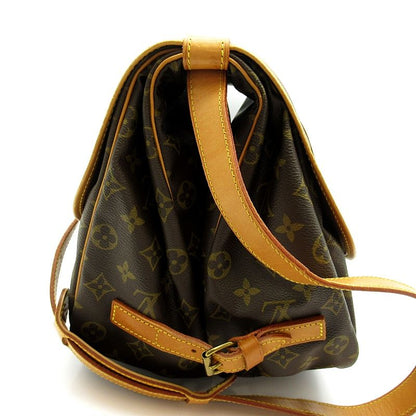 Louis Vuitton Saumur 35 Monogram Shoulder Bag Brown — view 3