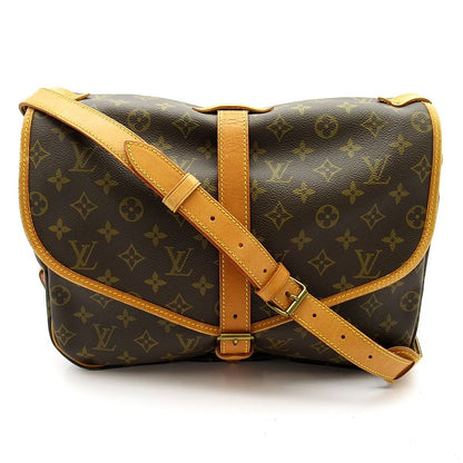 Louis Vuitton Saumur 35 Monogram Shoulder Bag Brown