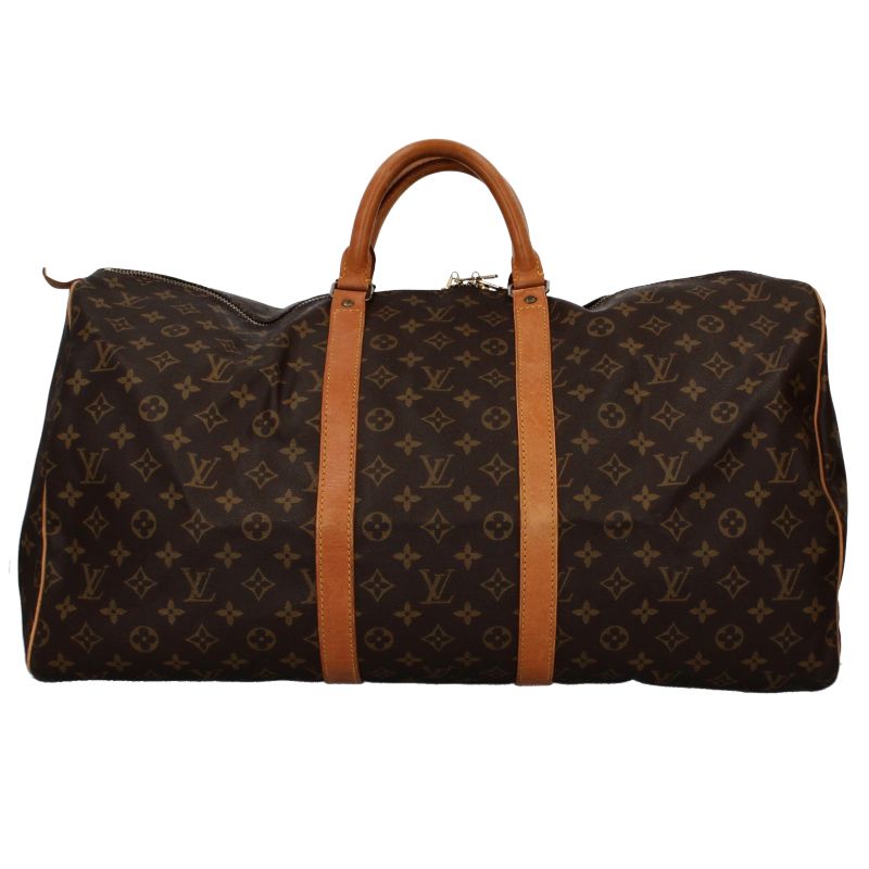 Louis Vuitton Keepall 55 Monogram Boston Bag Brown
