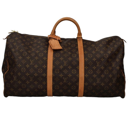 Louis Vuitton Keepall 60 Monogram Boston Bag Brown