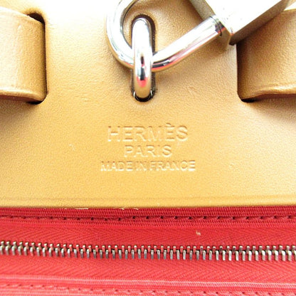 Hermes Herbag Zip 31 Toile Officier Vache Hunter Shoulder Bag Rose Extreme — view 7