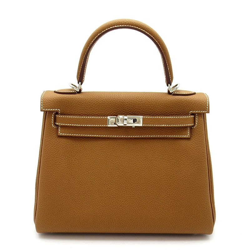 Hermes Kelly 25 Retourne Togo Handbag Gold