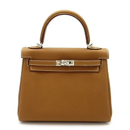 Hermes Kelly 25 Retourne Togo Handbag Gold