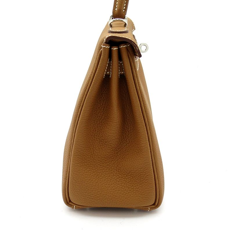 Hermes Kelly 25 Retourne Togo Handbag Gold — view 5