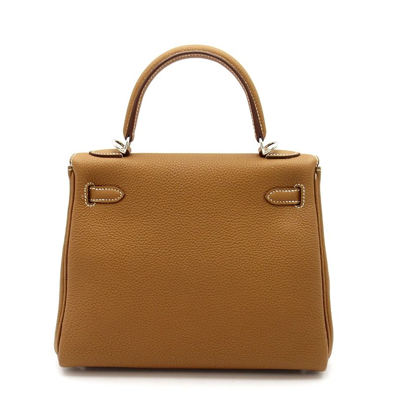Hermes Kelly 25 Retourne Togo Handbag Gold — view 4
