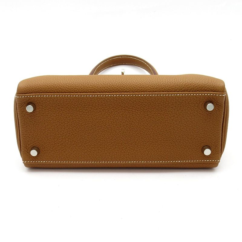 Hermes Kelly 25 Retourne Togo Handbag Gold — view 6